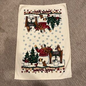 Vintage Teresa Kogut “Magical Season” Snowman Winter Christmas Hand Towel
